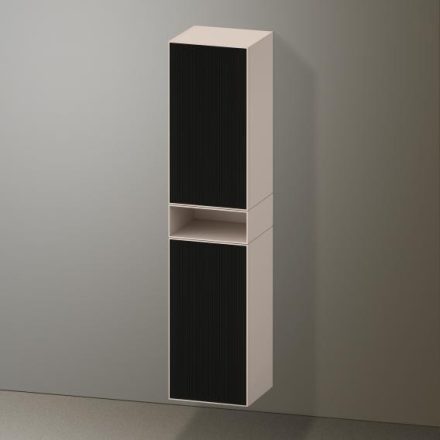 Duravit Zencha magas szekrény 176x40 cm, jobbos, struktúrált fekete/matt taupe ZE1353R63830000