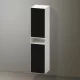 Duravit Zencha magas szekrény 176x40 cm, jobbos, struktúrált fekete/matt fehér ZE1353R63840000