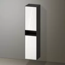   Duravit Zencha magas szekrény 176x40 cm, jobbos, fehér üveg/matt grafit ZE1353R64800000