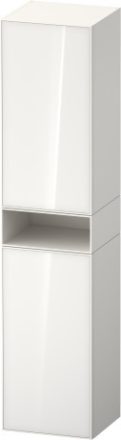 Duravit Zencha magas szekrény 176x40 cm, jobbos, fehér üveg/matt fehér ZE1353R64840000