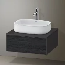   Duravit Zencha alsószekrény 65x55 cm 1 fiókkal, fiókrendező nélkül, fekete tölgy/matt grafit ZE4810016800000