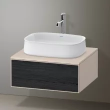   Duravit Zencha alsószekrény 65x55 cm 1 fiókkal, fiókrendező nélkül, fekete tölgy/matt taupe ZE4810016830000