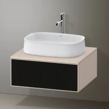   Duravit Zencha alsószekrény 65x55, fiókrendező nélkül, strukturált fekete/matt taupe ZE4810063830000