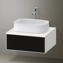   Duravit Zencha alsószekrény 65x55, fiókrendező nélkül, strukturált fekete/matt fehér ZE4810063840000