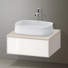   Duravit Zencha alsószekrény 65x55, fiókrendező nélkül, fehér üveg/matt taupe ZE4810064830000