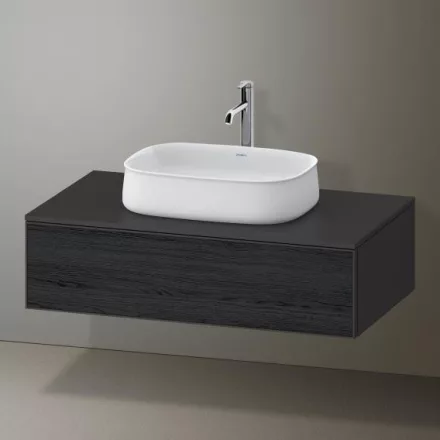 Duravit Zencha alsószekrény 100, fiókrendező nélkül, fekete tölgy/matt grafit ZE4811016800000