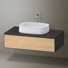   Duravit Zencha fiókos alsószekrény 100, fiókrendező nélkül, natúr tölgy/matt grafit ZE4811030800000
