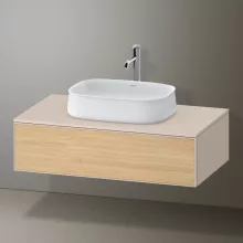   Duravit Zencha fiókos alsószekrény 100, fiókrendező nélkül, natúr tölgy/matt taupe ZE4811030830000