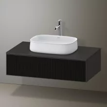   Duravit Zencha fiókos alsószekrény 100, fiókrendező nélkül, texturált fekete/matt grafit ZE4811063800000