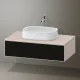 Duravit Zencha fiókos alsószekrény 100, fiókrendező nélkül, textúrált fekete/matt taupe ZE4811063830000