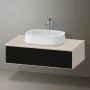 Duravit Zencha fiókos alsószekrény 100, fiókrendező nélkül, textúrált fekete/matt taupe ZE4811063830000