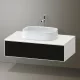 Duravit Zencha fiókos alsószekrény 100, fiókrendező nélkül, texturált fekete/matt fehér ZE4811063840000