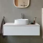 Duravit Zencha fiókos alsószekrény 100, fiókrendező nélkül, fehér üveg/matt taupe ZE4811064830000