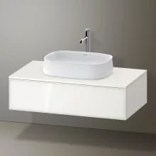   Duravit Zencha fiókos alsószekrény 100, fiókrendező nélkül, fehér üveg/matt fehér ZE4811064840000