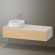   Duravit Zencha balos alsószekrény 130, fiókrendező nélkül, natúr tölgy/matt taupe ZE4812L30830000