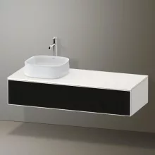   Duravit Zencha balos alsószekrény 130, fiókrendező nélkül, strukturált fekete/matt fehér ZE4812L63840000