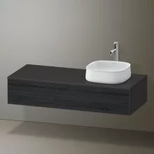   Duravit Zencha jobbos alsószekrény 130, fiókrendező nélkül, fekete tölgy/matt grafit ZE4812R16800000