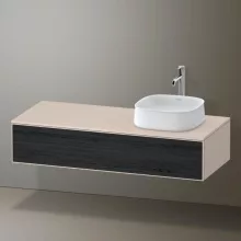  Duravit Zencha jobbos alsószekrény 130, fiókrendező nélkül, fekete tölgy/matt taupe ZE4812R16830000