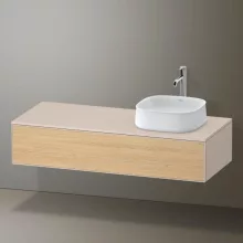   Duravit Zencha jobbos alsószekrény 130, fiókrendező nélkül, natúr tölgy/matt taupe ZE4812R30830000