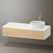   Duravit Zencha jobbos alsószekrény 130, fiókrendező nélkül, natúr tölgy/matt fehér ZE4812R30840000