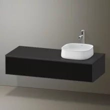   Duravit Zencha jobbos alsószekrény 130, fiókrendező nélkül, strukturált fekete/matt grafit ZE4812R63800000