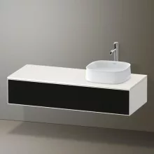   Duravit Zencha jobbos alsószekrény 130, fiókrendező nélkül, strukturált fekete/matt fehér ZE4812R63840000