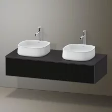   Duravit Zencha fiókos alsószekrény 130, fiókrendező nélkül, strukturált fekete/matt grafit ZE4813B63800000