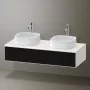 Duravit Zencha fiókos alsószekrény 130, fiókrendező nélkül, strukturált fekete/matt fehér ZE4813B63840000