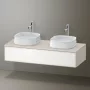 Duravit Zencha fiókos alsószekrény 130, fiókrendező nélkül, fehér üveg/matt taupe ZE4813B64830000