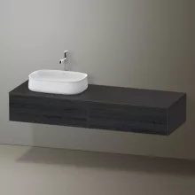   Duravit Zencha balos alsószekrény 160, fiókrendező nélkül, fekete tölgy/matt grafit ZE4814L16800000
