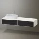 Duravit Zencha balos alsószekrény 160, fiókrendező nélkül, fekete tölgy/matt fehér ZE4814L16840000