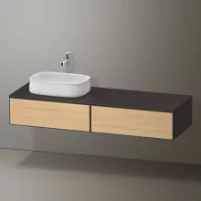  Duravit Zencha balos alsószekrény 160, fiókrendező nélkül, natúr tölgy/matt grafit ZE4814L30800000