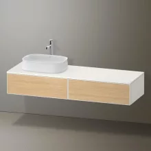   Duravit Zencha balos alsószekrény 160, fiókrendező nélkül, natúr tölgy/matt fehér ZE4814L30840000