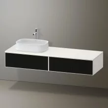   Duravit Zencha balos alsószekrény 160, fiókrendező nélkül, textúrált fekete/matt fehér ZE4814L63840000