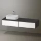 Duravit Zencha balos alsószekrény 160, fiókrendező nélkül, fehér üveg/matt grafit ZE4814L64800000