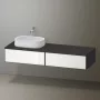 Duravit Zencha balos alsószekrény 160, fiókrendező nélkül, fehér üveg/matt grafit ZE4814L64800000