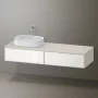 Duravit Zencha balos alsószekrény 160, fiókrendező nélkül, fehér üveg/matt taupe ZE4814L64830000