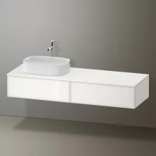   Duravit Zencha balos alsószekrény 160, fiókrendező nélkül, fehér üveg/matt fehér ZE4814L64840000