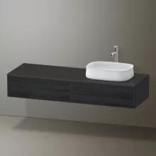   Duravit Zencha jobbos alsószekrény 160, fiókrendező nélkül, fekete tölgy/matt grafit ZE4814R16800000