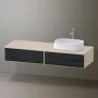 Duravit Zencha jobbos alsószekrény 160, fiókrendező nélkül, fekete tölgy/matt taupe ZE4814R16830000