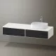 Duravit Zencha jobbos alsószekrény 160, fiókrendező nélkül, fekete tölgy/matt fehér ZE4814R16840000