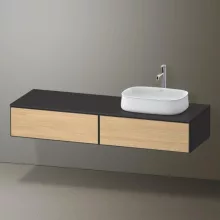   Duravit Zencha jobbos alsószekrény 160, fiókrendező nélkül, natúr tölgy/matt grafit ZE4814R30800000