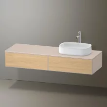   Duravit Zencha jobbos alsószekrény 160, fiókrendező nélkül, natúr tölgy/matt taupe ZE4814R30830000
