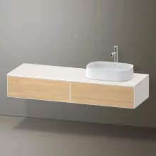   Duravit Zencha jobbos alsószekrény 160, fiókrendező nélkül, natúr tölgy/matt fehér ZE4814R30840000