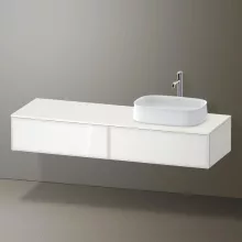  Duravit Zencha jobbos alsószekrény 160, fiókrendező nélkül, fehér üveg/matt fehér ZE4814R64840000