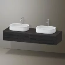   Duravit Zencha fiókos alsószekrény 160, fiókrendező nélkül, fekete tölgy/matt grafit ZE4815B16800000