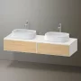Duravit Zencha fiókos alsószekrény 160, fiókrendező nélkül, natúr tölgy/matt fehér ZE4815B30840000