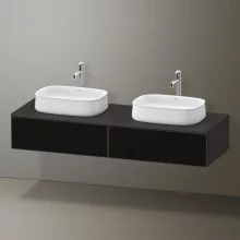   Duravit Zencha fiókos alsószekrény 160, fiókrendező nélkül, strukturált fekete/matt grafit ZE4815B63800000
