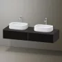 Duravit Zencha fiókos alsószekrény 160, fiókrendező nélkül, strukturált fekete/matt grafit ZE4815B63800000