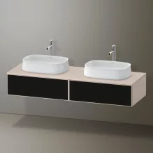   Duravit Zencha fiókos alsószekrény 160, fiókrendező nélkül, strukturált fekete/matt taupe ZE4815B63830000
